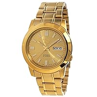 Seiko unisex-adult 5 Classic Automatic Gold Tone Watch SNKK20K1