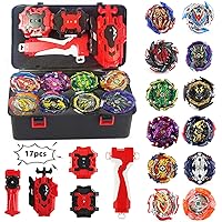 Bey Battling Top Burst Gyro Toy Set 12 Spinning Tops 4 Launchers Combat Battling Game with Portable Storage Box Gift for Kids Children Boys