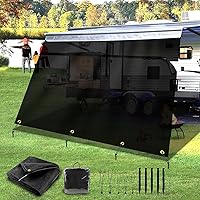 RV Awning Shade Screen with Zipper 9'x17'3