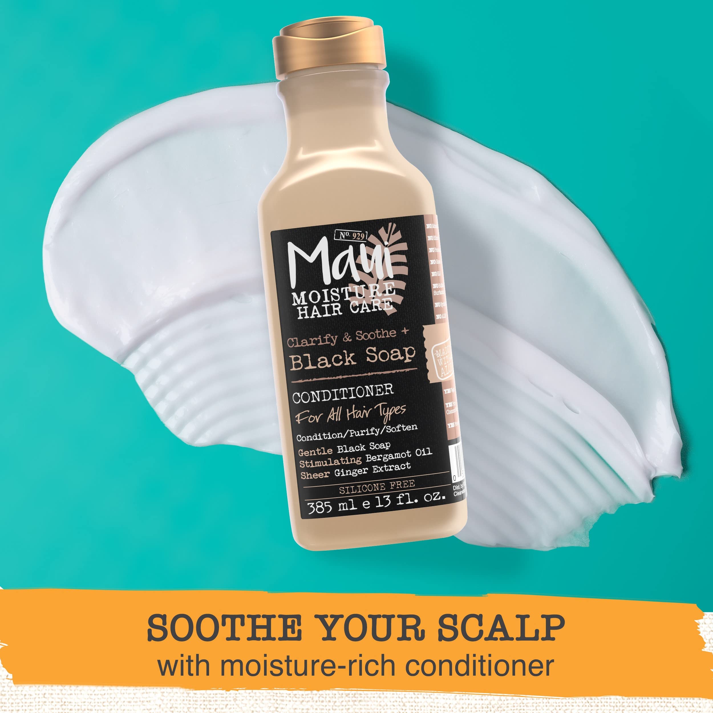 Maui Clarify & Soothe + Black Soap Conditioner, Hydrating, 13 fl oz