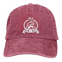 This is How I Roll Golf Cart Baseball Cap Mens Woman Adjustable Hats Washable Sun Hat