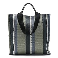 Gusio Basic 121074 Square Border Tote Bag, 2 Handbag/Shoulder Bag, For Spring and Summer, Casual, 2-Way Specifications, Lightweight, Fashionable, Fashionable