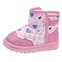 Boys Girls Winter Boots Kids Lightweight Outdoor Hiking Warm Snow Boot Faux Fur Lined Cold Weather Shoes for Toddler/Little Kids