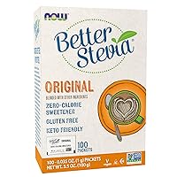 Foods BetterStevia Zero-Calorie Granulated Sweetener Packets, Keto Friendly, Suitable for Diabetics, No Erythritol, 100 Packets