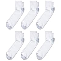 Hanes Big and Tall Ankle, 12-14-White, 6 Pairs