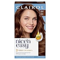 Nice'n Easy Permanent Hair Dye, 5W Medium Mocha Brown Hair Color, Pack of 1