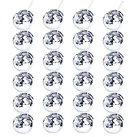 25 PCS Disco Ball Cups, 20Oz Disco Party Cups with Lid and Reusable Straw Flash Ball Cocktail Cup for Party Nightclub Bar Supplies Wine Drinking Syrup Tea Bottle (Silver)