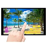 8inch Capacitive Touch Screen 1280 x 800 IPS LCD Display, HDMI Interface, 10-Point Touch, USB Type-C Port, Compatible with Raspberry Pi 5/4B/3B+/3B/Raspberry Pi Zero W/Zero 2W/Jetson Nano/PC