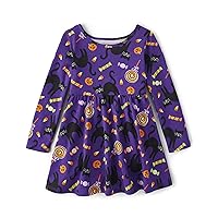 The Children's Place Girls' One Size and Toddler Long Sleeve Halloween Printed Dress