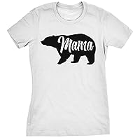 Womens Mama Bear T Shirt Cute Funny Best Mom of Boys Girls Cool Mother Tee