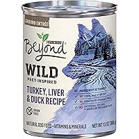 Purina Beyond High Protein Grain Free Natural Wet Dog Food, Wild Turkey Liver & Duck Recipe for Adult Dogs - (12) 13 oz Cans