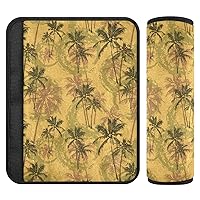 Tropical Palm Trees Car Seat Strap Covers for Baby Kids 2 PCS Car Seat Straps Shoulder Cushion Pads Protector Car Seat Accessories for Truck SUV Car
