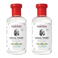 Alcohol-Free, Hydrating Cucumber Witch Hazel Facial Toner with Aloe Vera Formula, 8.5 Oz (Pack of 2)