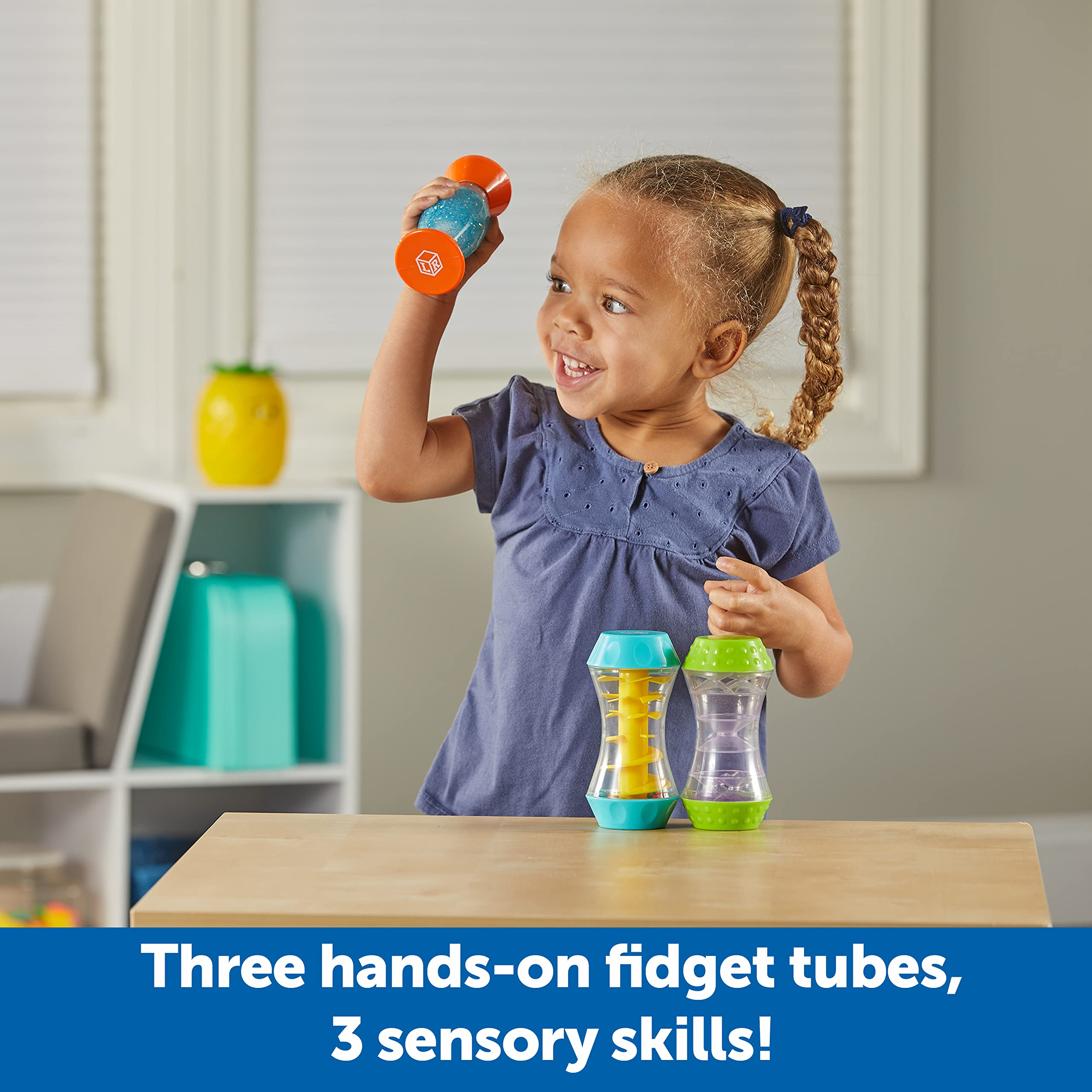 Learning Resources Sensory Trio Fidget Tubes, 3 Pieces, Ages 3+, fine Motor Skills, Sensory Toys for Toddlers,Children, Speech Therapy Materials, Fidget Toys, Sensory Tubes