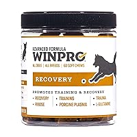 WINPRO Recovery Chews for Dogs, Plasma-Powered for Active Dogs, Immune System Support, and Dog Training Support for Competition and Sport Muscle Recovery and Agility, 60 Count, Made in USA