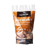 Camp Chef Premium Hardwood Chunks - Wood Chunks for Smoking & Outdoor Grilling - Compatible with Pellet Grills, Smokers & Barbecues - Made in The USA - Hickory, 432 cu in