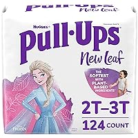 Pull-Ups New Leaf Girls' Disney Frozen Potty Training Pants, 2T-3T (16-34 lbs), 124 Ct (4 Packs of 31), Packaging May Vary