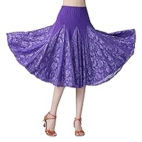 XJYIOEWT Summer Dresses for Women 2024 Plus Size with Sleeves, Womens Large Swing Half Skirt Lace Dance Skirt Ballroom