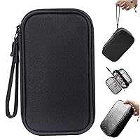 Electronic Organizer Travel Case Double Layers Electronic Accessories Organizer Waterproof Tech Pouch Universal Travel Organizer Pouch for Cable Phone SD Card.