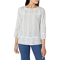 womens 3/4 Pieced Pintuck Popover