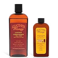 Leather Honey Complete Leather Care Kit Including 4 oz Cleaner and 8 oz Conditioner for use on Leather Apparel, Furniture, Auto Interiors, Shoes, Bags and Accessories