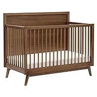 Babyletto Palma 4-in-1 Convertible Crib with Toddler Bed Conversion Kit in Natural Walnut, Greenguard Gold Certified