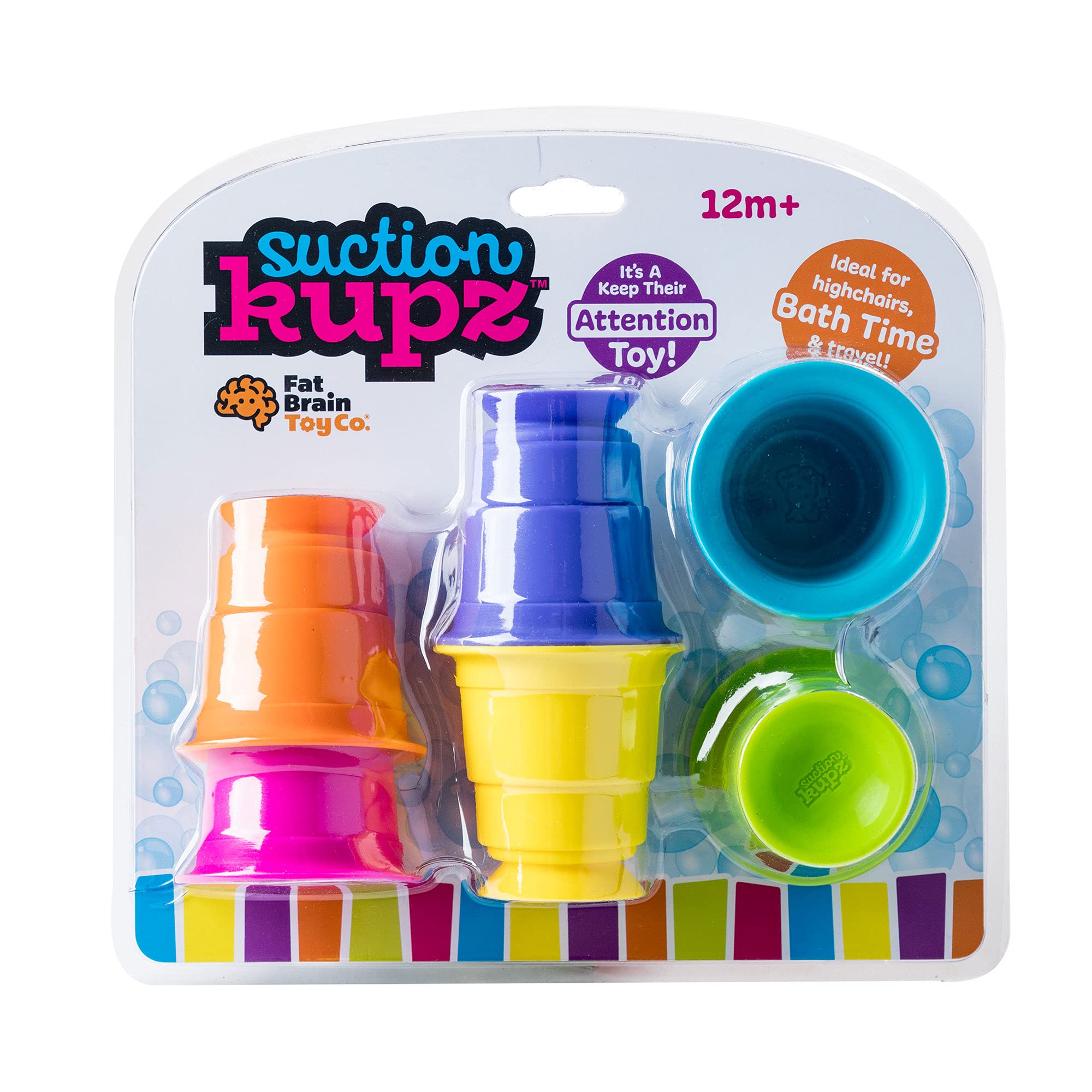 Fat Brain Toys FA183-1 Suction Kupz Baby Toys & Gifts for Ages 1 To 2, Multicolor