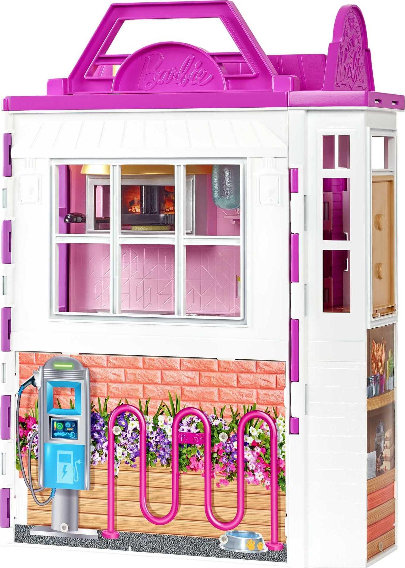 Barbie Doll & Playset, Cook 'n Grill Restaurant with Pizza Oven & 30+ Pieces Including Furniture & Kitchen Accessories