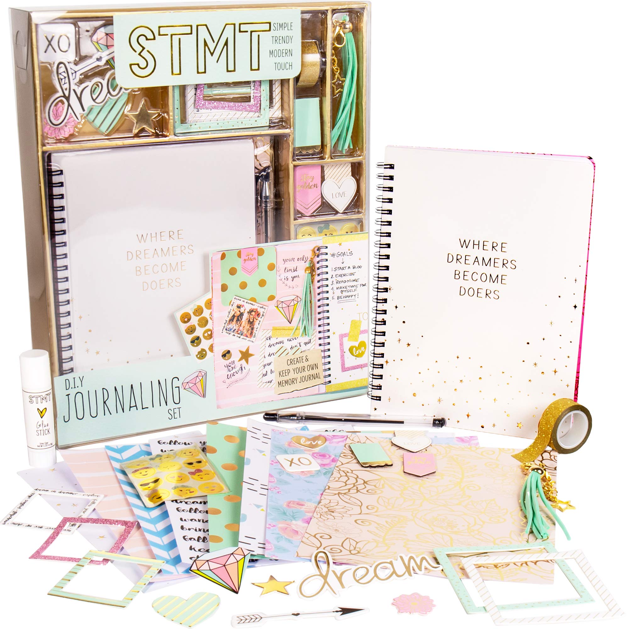 STMT D.I.Y. Dreamers Become Doers Journaling Set, Stationery Set, Bullet Journal Kit, Journaling Kit, Journals for Teen Girls, DIY Journal Set for Girls Ages - 8+