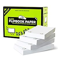 Official Andymation's Flipbook 8X Paper Pack Refill Sheets for The  Andymation Flipbook Kit. 480 Sheets with pre-drilled Holes and Binding  Screws –