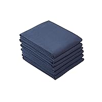 Flour Sack Kitchen Towels 100% Cotton Blue, Set of 6, Crinkle Finish Tea Towels, Low Lint and Absorbent Dish Towels for Kitchen, Oeko-Tex Cotton, 28 in x 29 in