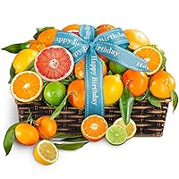 A Gift Inside Happy Birthday Sweet Sunshine Citrus Fruit Gift Basket