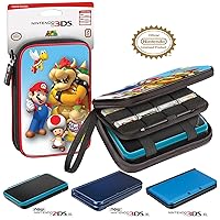 Officially Licensed Hard Protective 3DS XL Carrying Case - Compatiable with Nintendo 3DS XL, 2DS XL, New 3DS, 3DSi, 3DSi XL - Includes Game Card Pouch