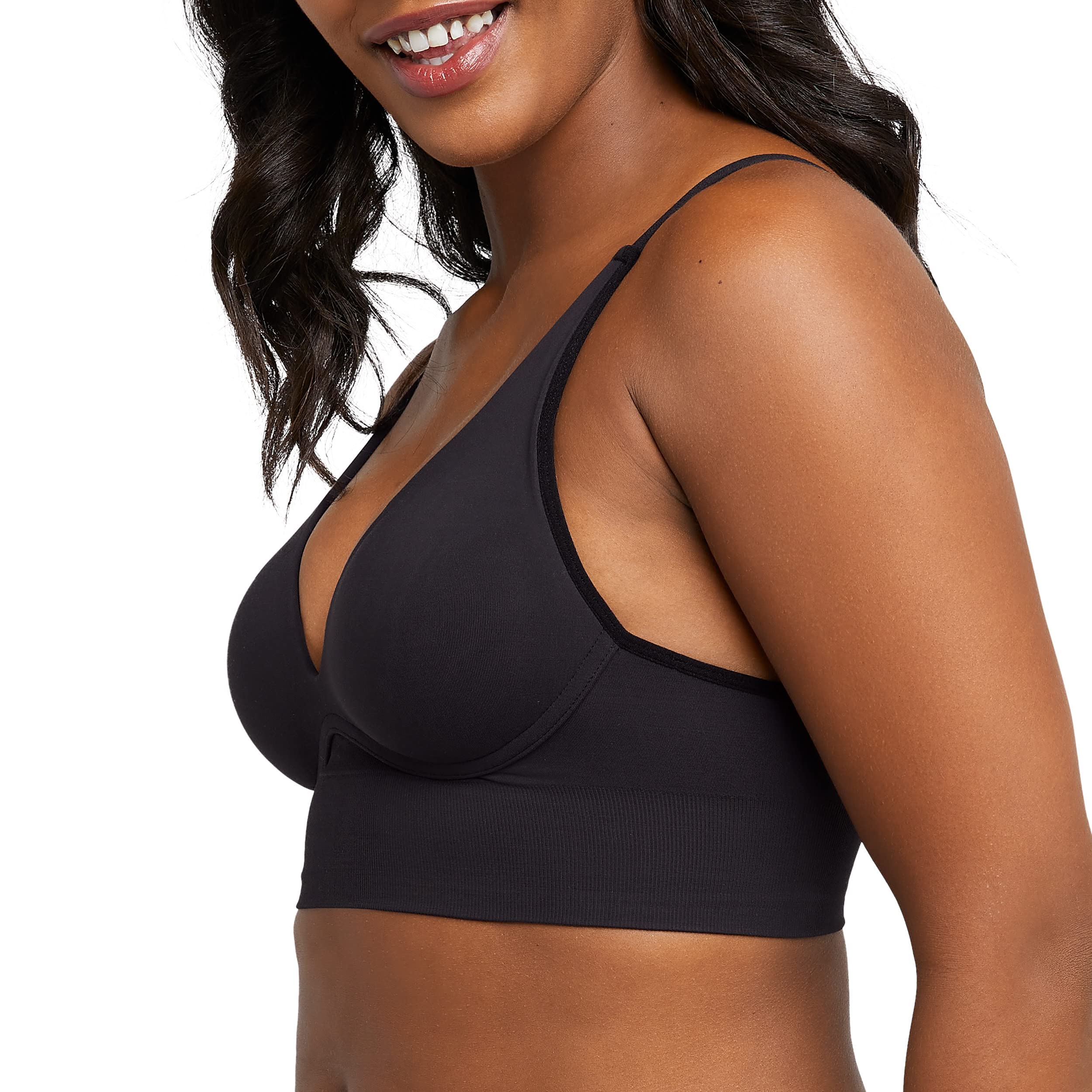 Maidenform Women's M Seamless Lift Bralette, Wireless Long-Line Convertible Tank-Style Bralette