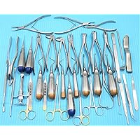 German Set of 78 PcS Oral Dental Extraction Surgery EXTRACTING Elevator FORCEP 3 Rongeur Needle Holder Instrument