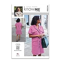 Know Me Misses' Cargo Shirt Dress Sewing Pattern Packet by Lydia Naomi, Design Code ME2068, Sizes 8-10-12-14-16, Multicolor