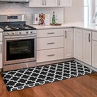 WISELIFE Kitchen Mat Cushioned Kitchen Rug Runner Rugs - 3/4 Inch Thick Waterproof Non-Slip Kitchen Mats and Rugs Heavy Duty PVC Ergonomic Comfort Mat for Kitchen (17.3