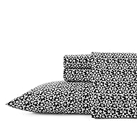 Marimekko - Pillowcase Set, Cotton Percale Bedding, Smooth & Cool Home Decor (Pikkuinen Unikko Black, Standard)