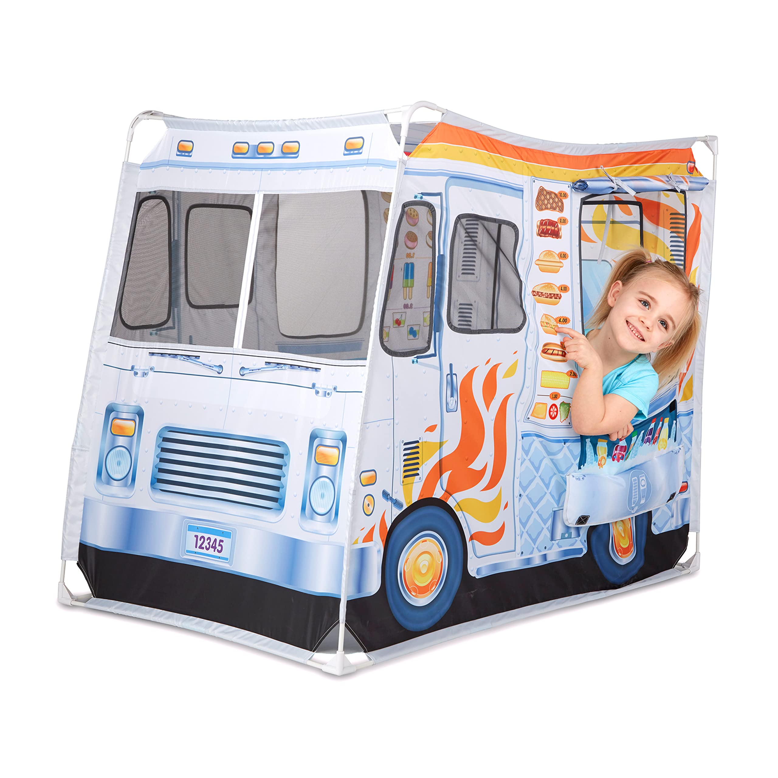 Melissa & Doug Food Truck Play Tent - Role Play Toy Ice Cream Truck Tent For Kids Ages 3+