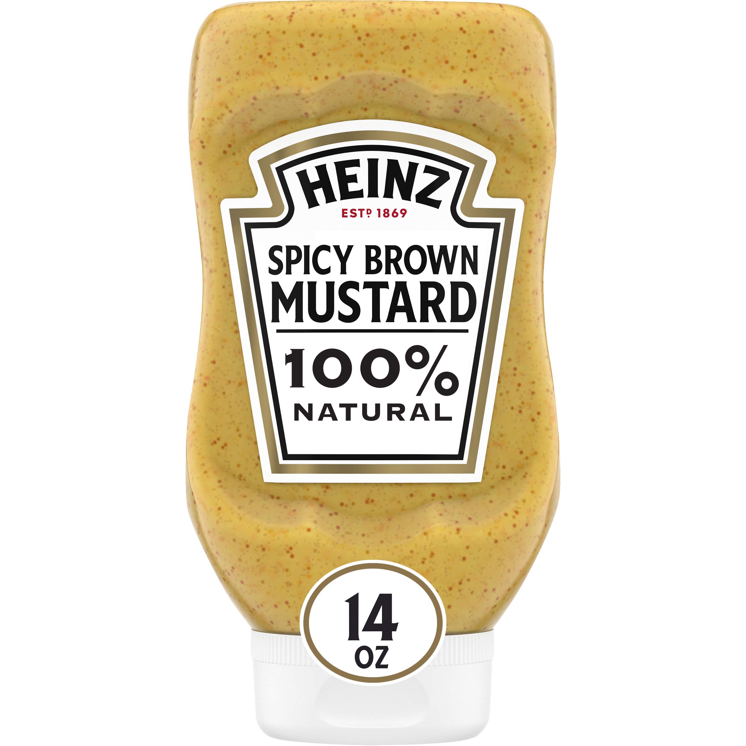Heinz Spicy Brown Mustard (14 oz Bottles, Pack of 6)