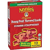 Annie's Organic Bunny Fruit-Flavored Snacks, Summer Strawberry, Gluten Free, 12 ct, 9.6 oz.