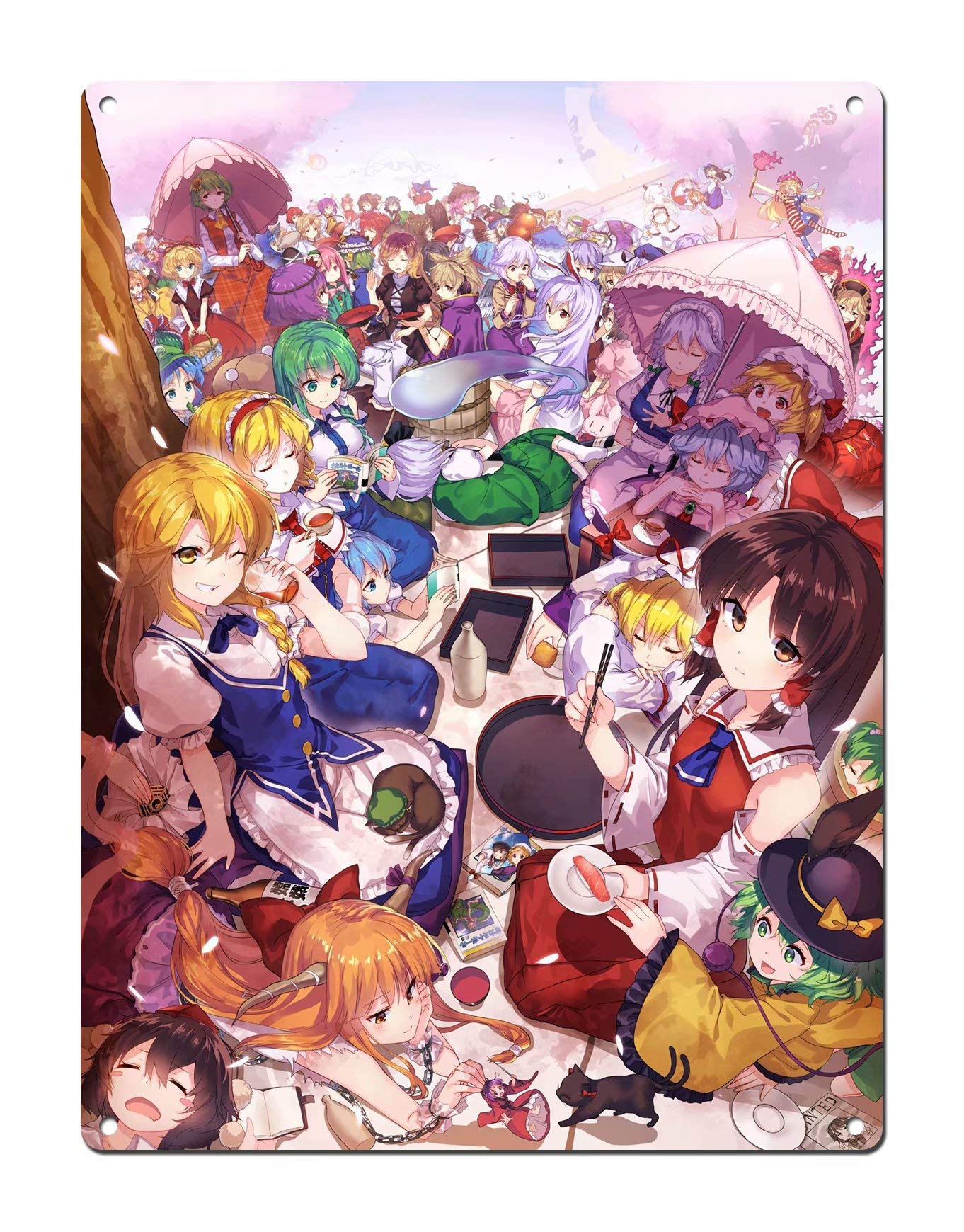 Oriental Project Poster Hakurei Reimu Poster - Japan Manga Poster Tin Poster Japan Anime Poster Comic Poster Cartoon Poster 12 x 16 inch（30x40cm）