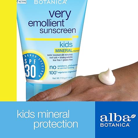 ALBA BOTANICA, Mineral Sunscreen Kids SPF 30-4 oz