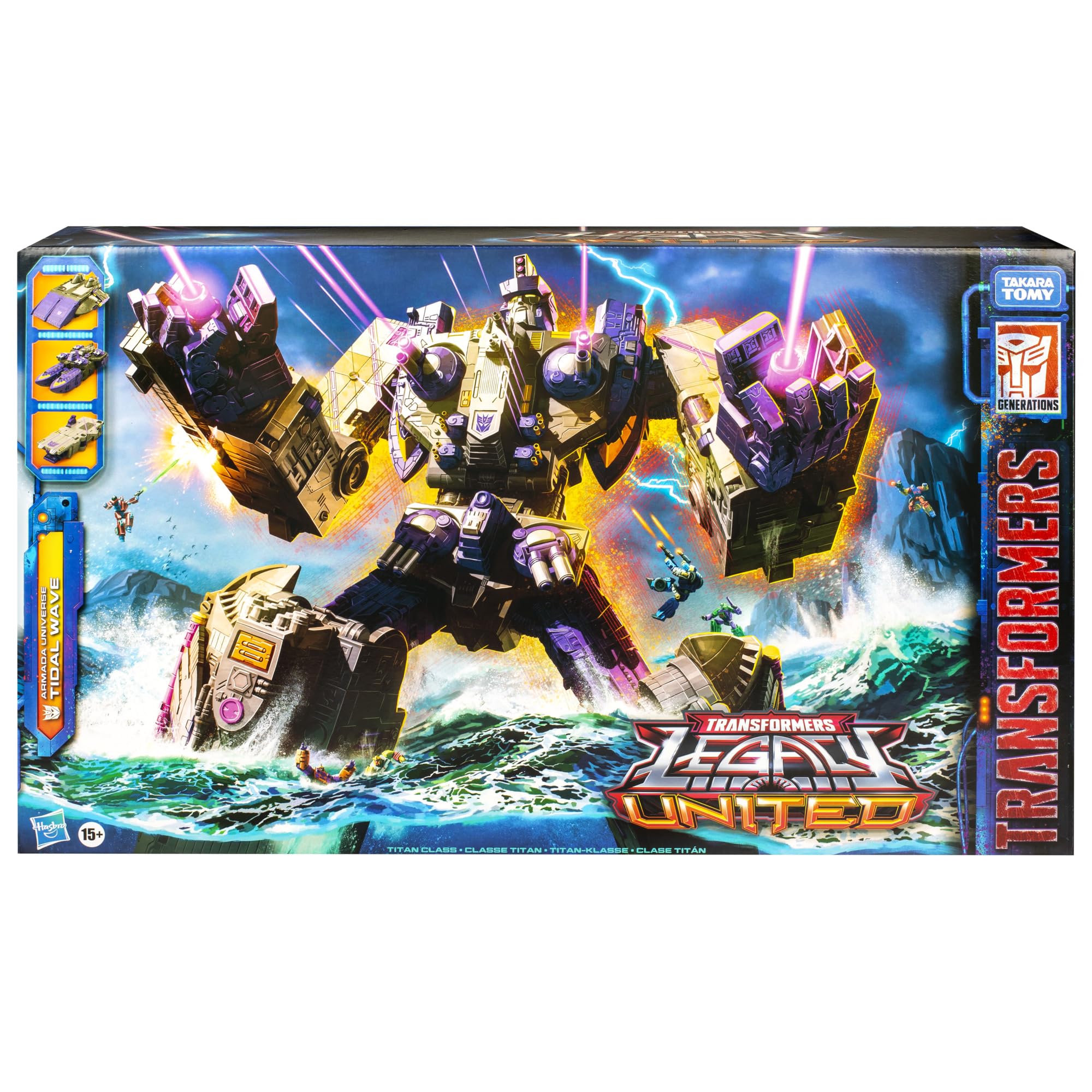 Transformers Legacy United Titan Class Armada Universe Tidal Wave, 19-inch Converting Action Figure, 15+ Years