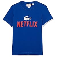 Lacoste Girls' Kid's Short Sleeve Netflix Graphic Tee Shirt