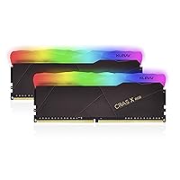 KLEVV CRAS X RGB DDR4 32GB (2x16GB) 3600MHz CL18 1.35V Gaming Desktop Ram Memory SK Hynix Chip XMP 2.0 Ready (KD4AGU880-36A180X)