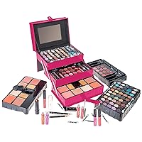 SHANY All In One Makeup Kit (Eyeshadow, Blushes, Face Powder, Lipstick, Eye liners, Makeup Pencils and Makeup Mirror - Makeup Set With Reusable Makeup Storage Box - Pink