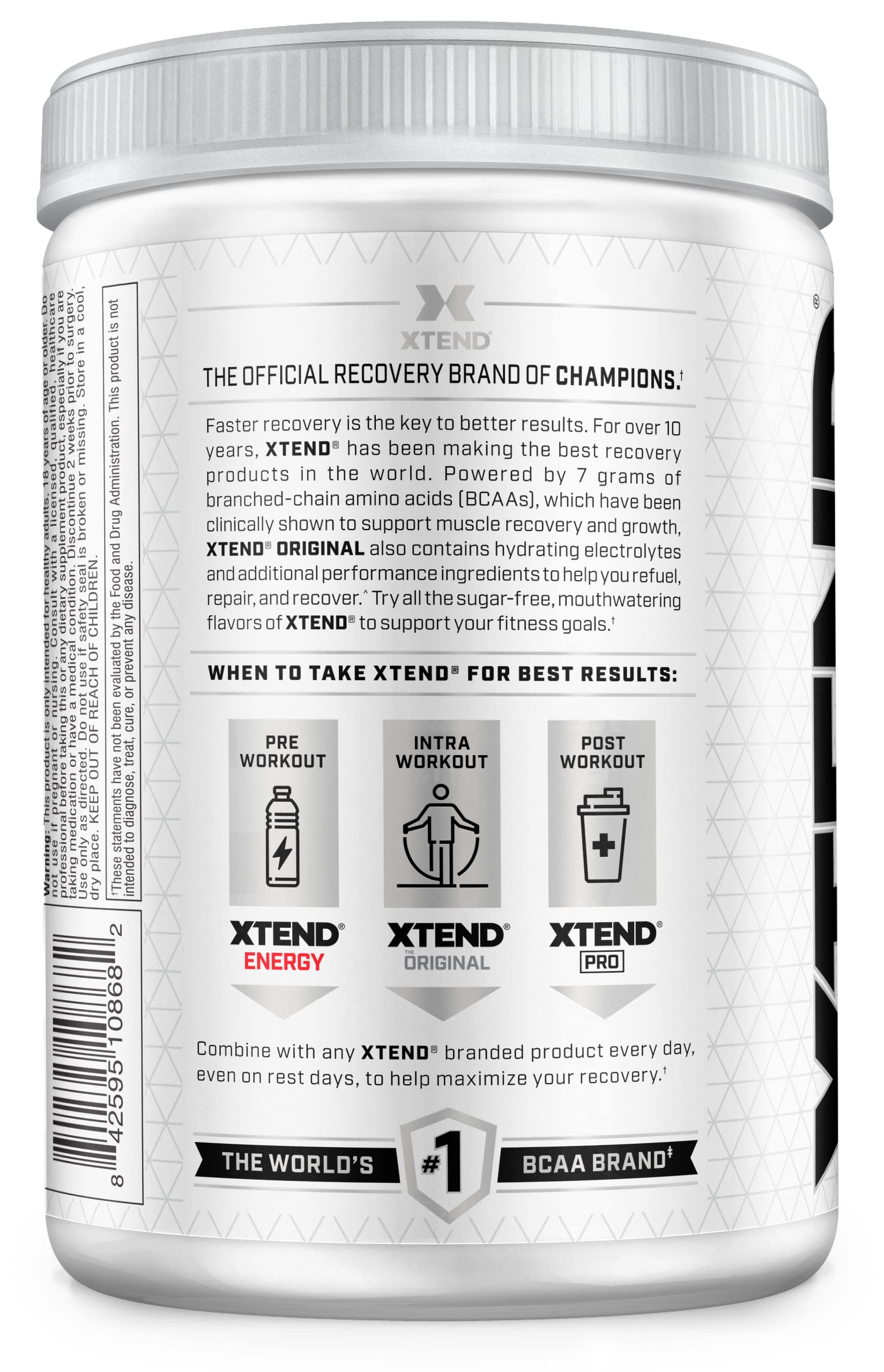 XTEND Original BCAA Powder Freedom Ice | Sugar Free Post Workout Muscle Recovery Drink with Amino Acids | 7g BCAAs for Men & Women | 30 Servings