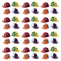 48 Piece Colorful Plastic Jockey Helmet Hats, Horse Racing Party Supplies, Race Day Headwear