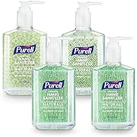 PURELL Advanced Hand Sanitizer Naturals with Plant Based Alcohol, Citrus Scent, 8 fl oz Pump Bottle (Pack of 4), 9626-06-ECDECO